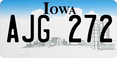 IA license plate AJG272