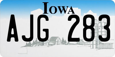 IA license plate AJG283