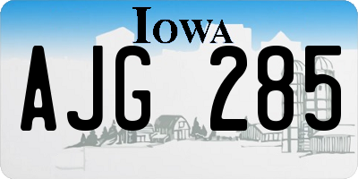 IA license plate AJG285