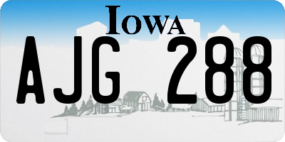 IA license plate AJG288
