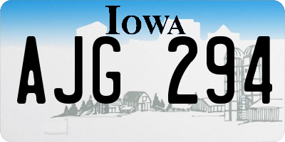 IA license plate AJG294