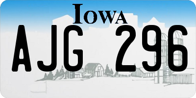 IA license plate AJG296