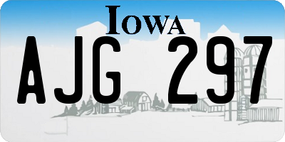 IA license plate AJG297