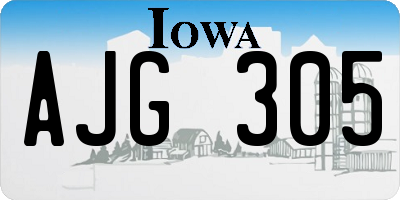 IA license plate AJG305