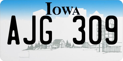 IA license plate AJG309