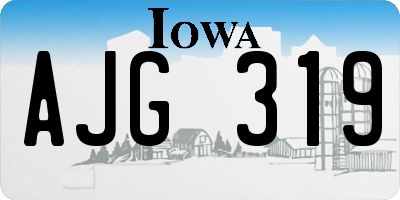 IA license plate AJG319