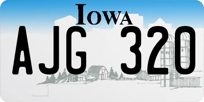 IA license plate AJG320