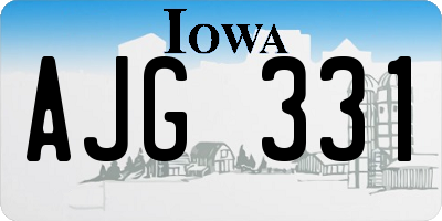 IA license plate AJG331