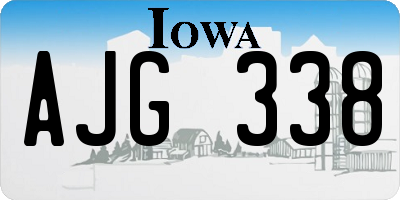 IA license plate AJG338