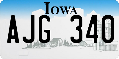IA license plate AJG340