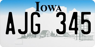 IA license plate AJG345