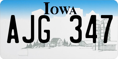 IA license plate AJG347