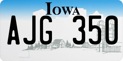 IA license plate AJG350