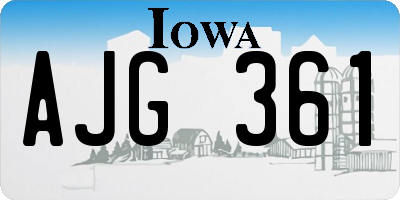 IA license plate AJG361