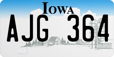 IA license plate AJG364