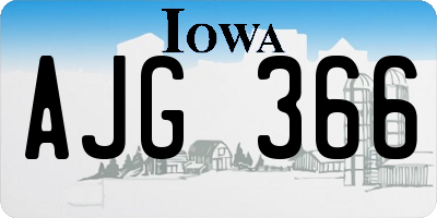 IA license plate AJG366