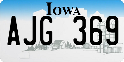 IA license plate AJG369