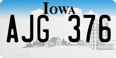 IA license plate AJG376