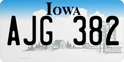 IA license plate AJG382