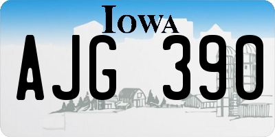 IA license plate AJG390