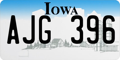 IA license plate AJG396
