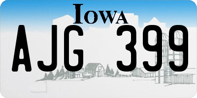 IA license plate AJG399