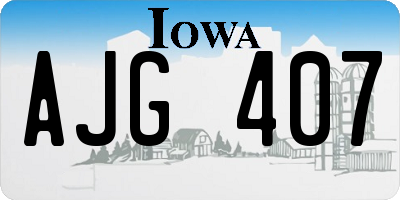 IA license plate AJG407