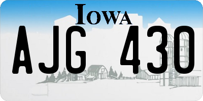 IA license plate AJG430