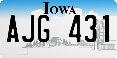 IA license plate AJG431