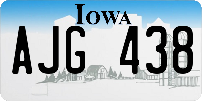 IA license plate AJG438