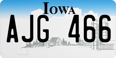 IA license plate AJG466