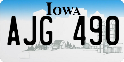 IA license plate AJG490
