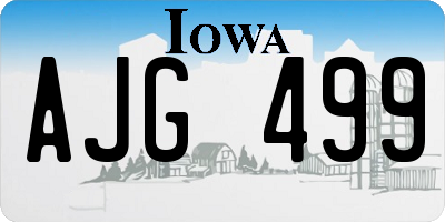 IA license plate AJG499