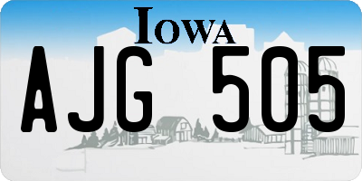 IA license plate AJG505