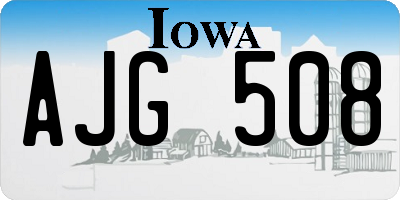 IA license plate AJG508