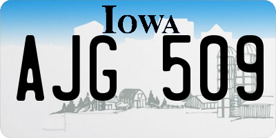 IA license plate AJG509