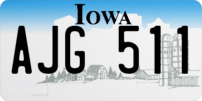 IA license plate AJG511