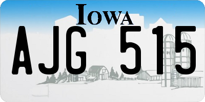 IA license plate AJG515