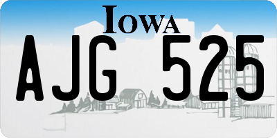 IA license plate AJG525