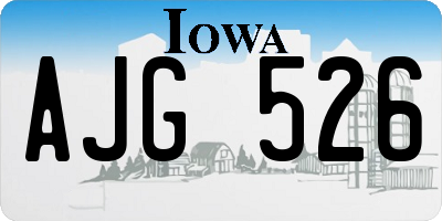 IA license plate AJG526