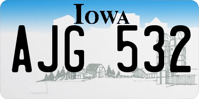 IA license plate AJG532