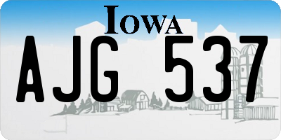 IA license plate AJG537