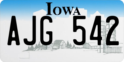 IA license plate AJG542