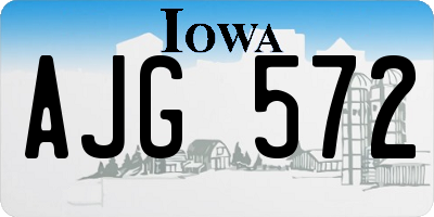 IA license plate AJG572