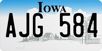 IA license plate AJG584