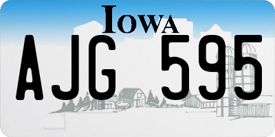 IA license plate AJG595