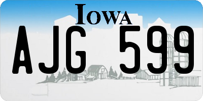 IA license plate AJG599