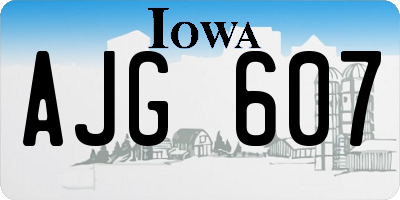 IA license plate AJG607