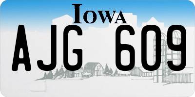 IA license plate AJG609