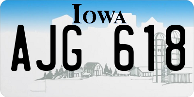 IA license plate AJG618